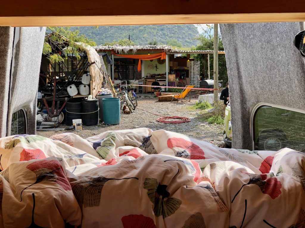 Van life traveler climber accommodations Huastecamp Mexico