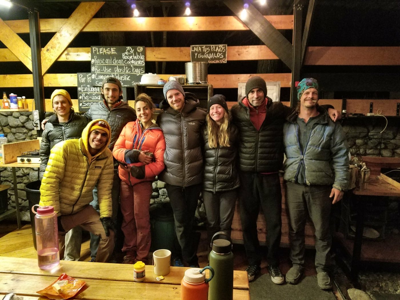 Friends at La Posada after dark.
